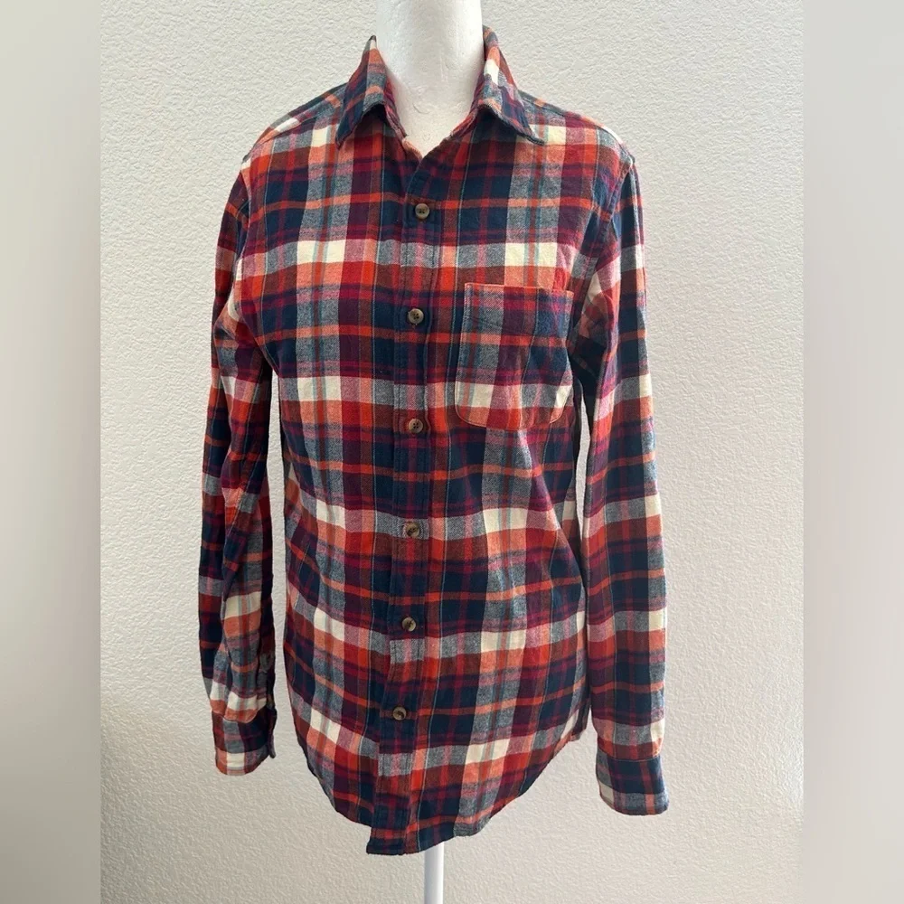 J. CREW Women Plaid Button-Up Shirt size XS slim